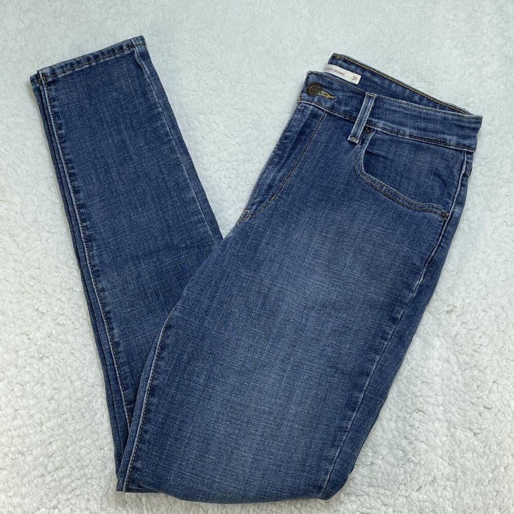 Levis Jeans Womens Sz 31 Blue 721 High Rise Skinny Ankle Denim 29x29